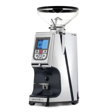 A coffee grinder with the timer on.