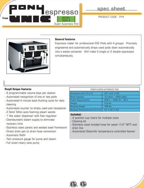 A page from the oven brochure with information about it.